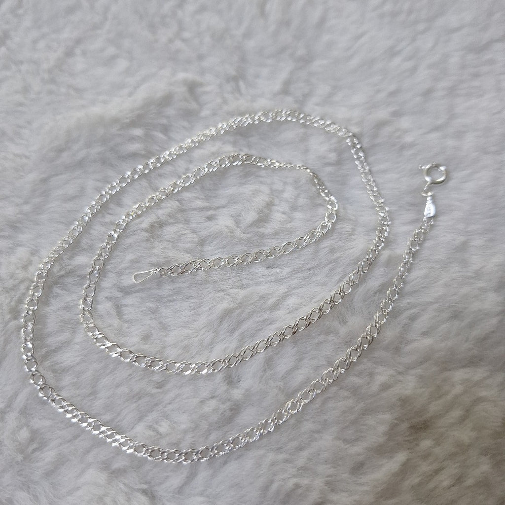 CADENA TEJIDO ESLABONES PLATA .925 50 CM 3.9 GR (NUEVO)