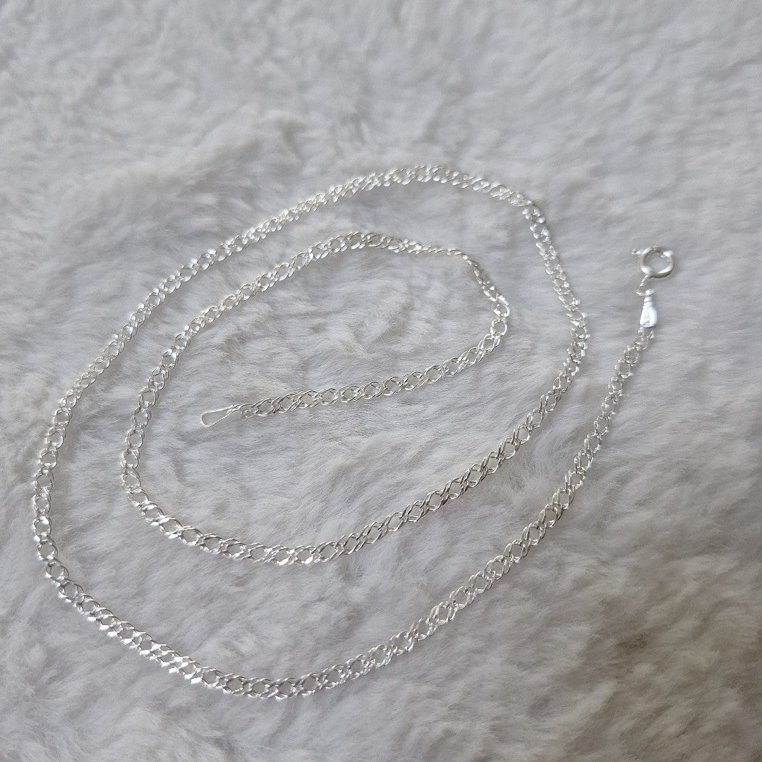 CADENA TEJIDO ESLABONES PLATA .925 50 CM 3.9 GR (NUEVO)