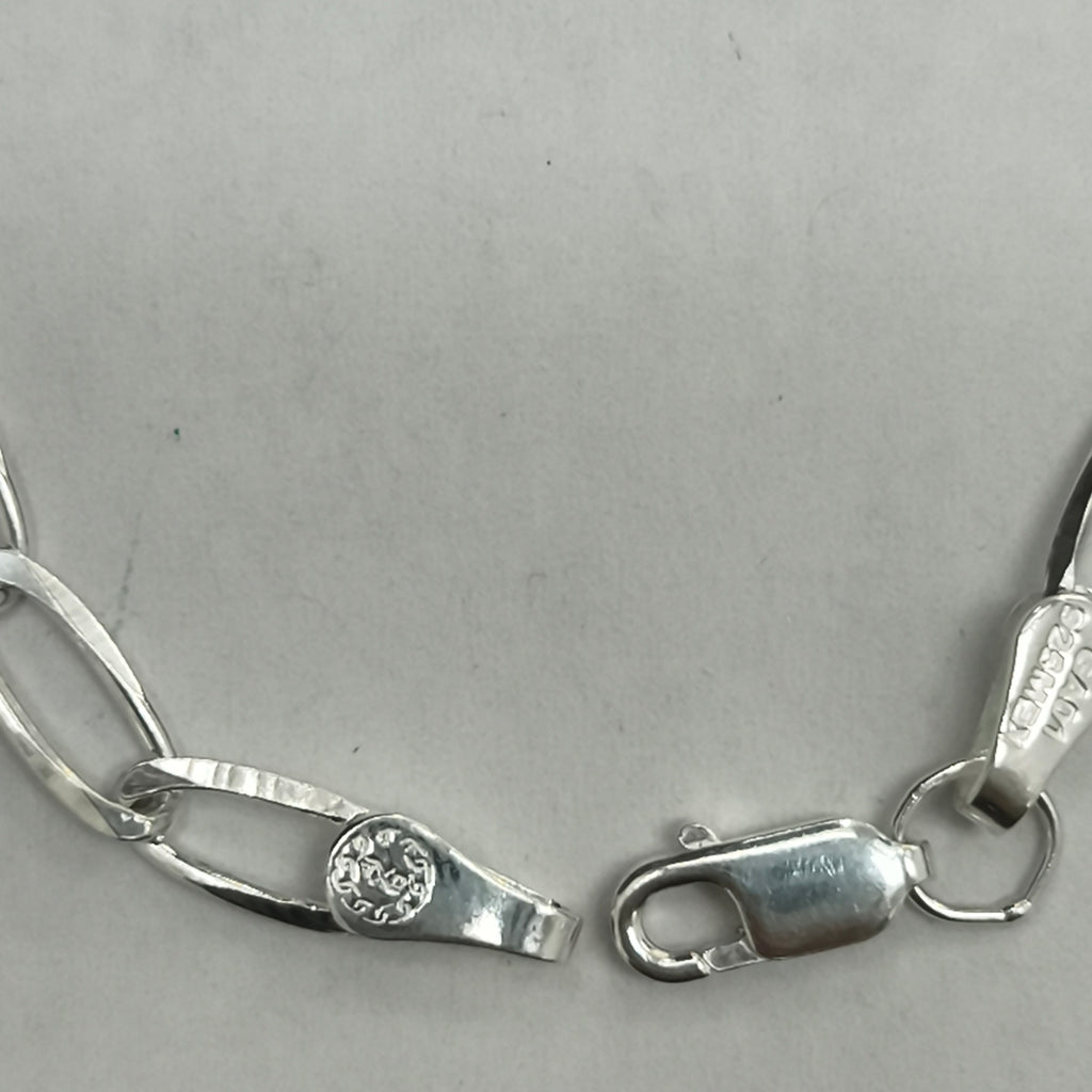 PULSERA TEJIDO ESLABONES PLATA .925 16 CM 3.1 GR (NUEVO)