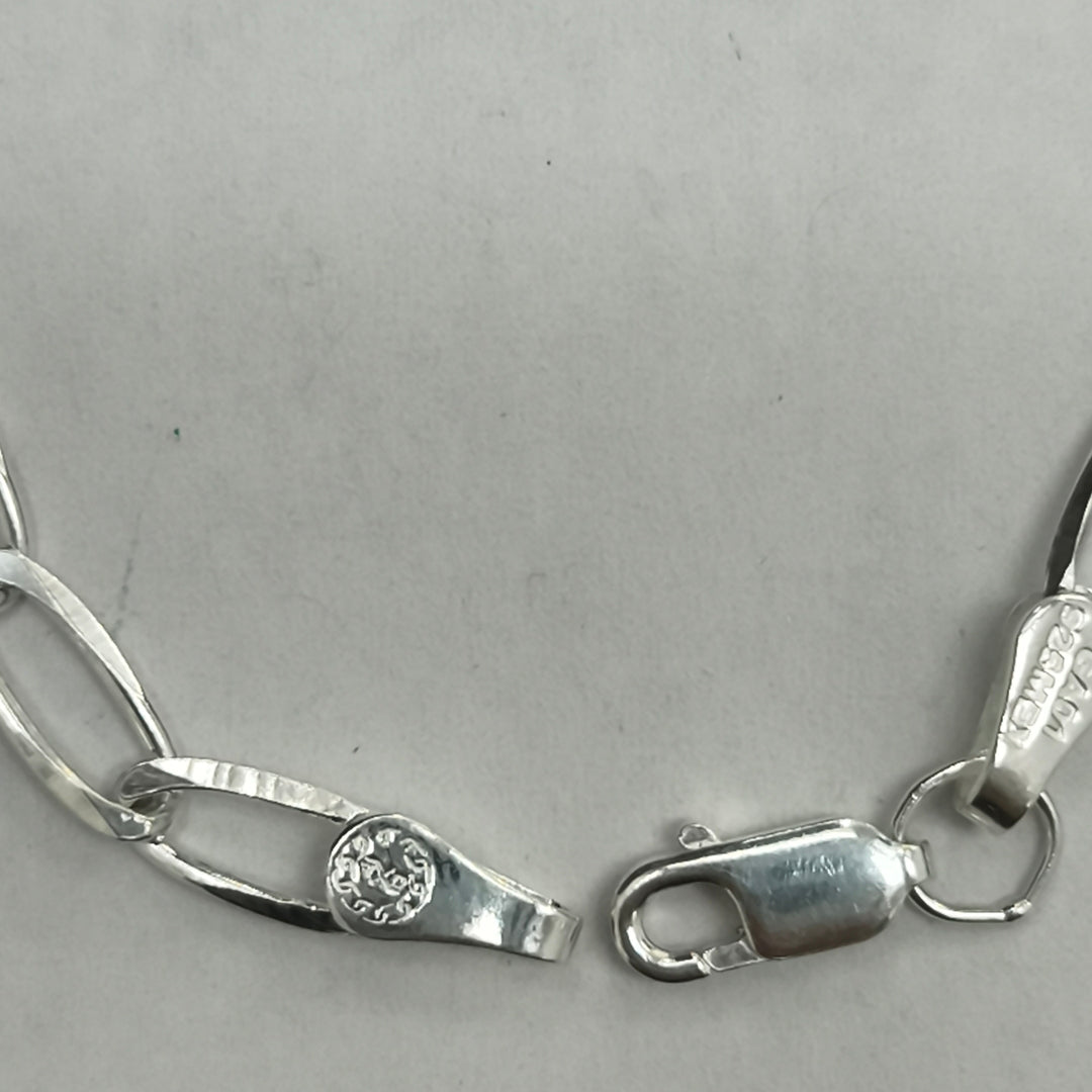 PULSERA TEJIDO ESLABONES PLATA .925 16 CM 3.1 GR (NUEVO)