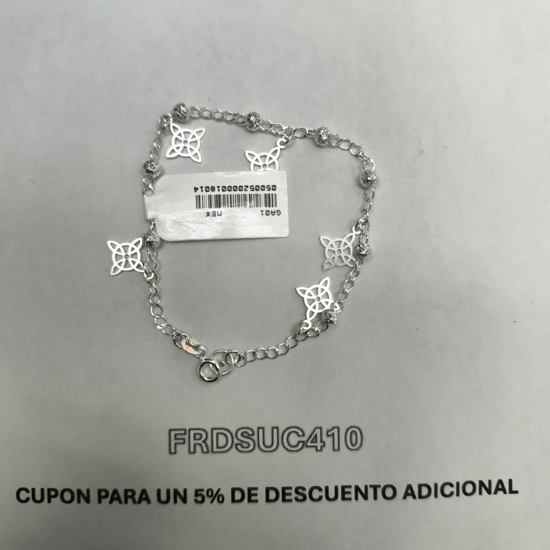 PULSERA TEJIDO ESPECIAL PLATA .925 18 CM 3.2 GR (NUEVO)