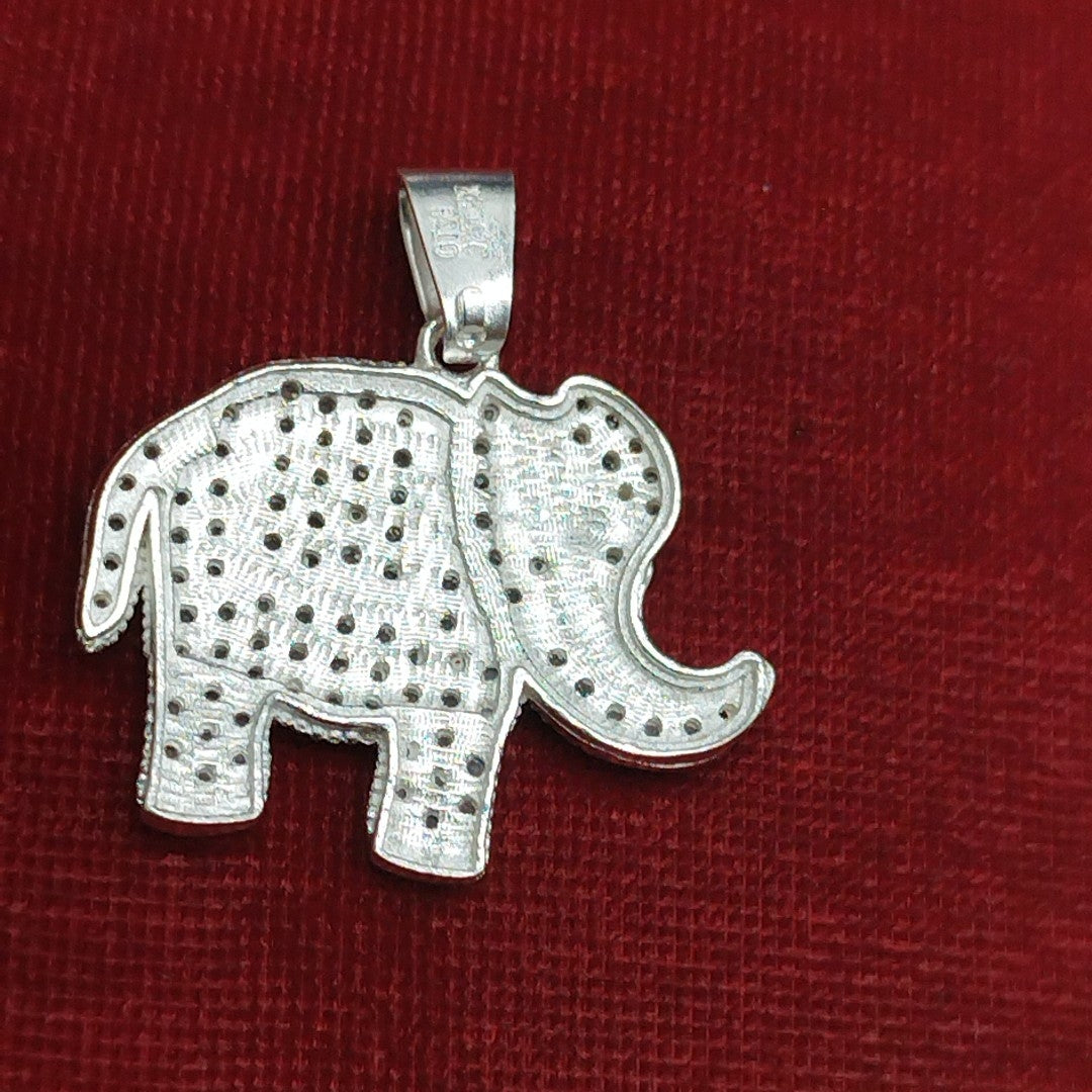 DIJE ELEFANTE C/CIRCONIAS PLATA .925 5.3 GR (NUEVO)
