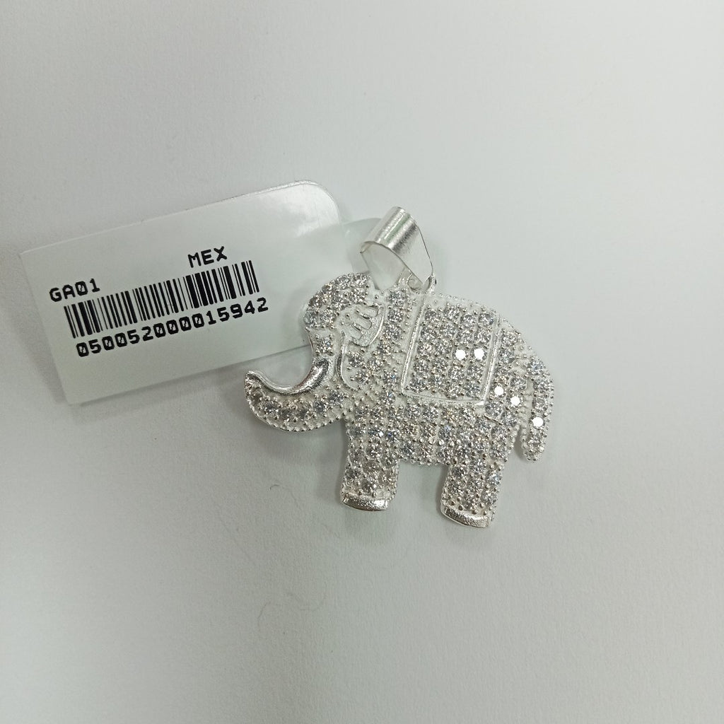 DIJE ELEFANTE C/CIRCONIAS PLATA .925 5 GR (NUEVO)