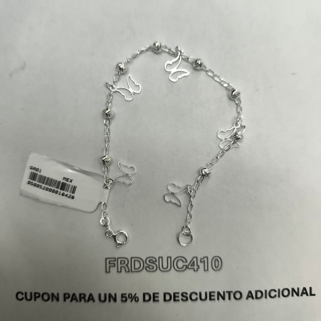 PULSERA TEJIDO ESPECIAL PLATA .925 18 CM 2.9 GR (NUEVO)