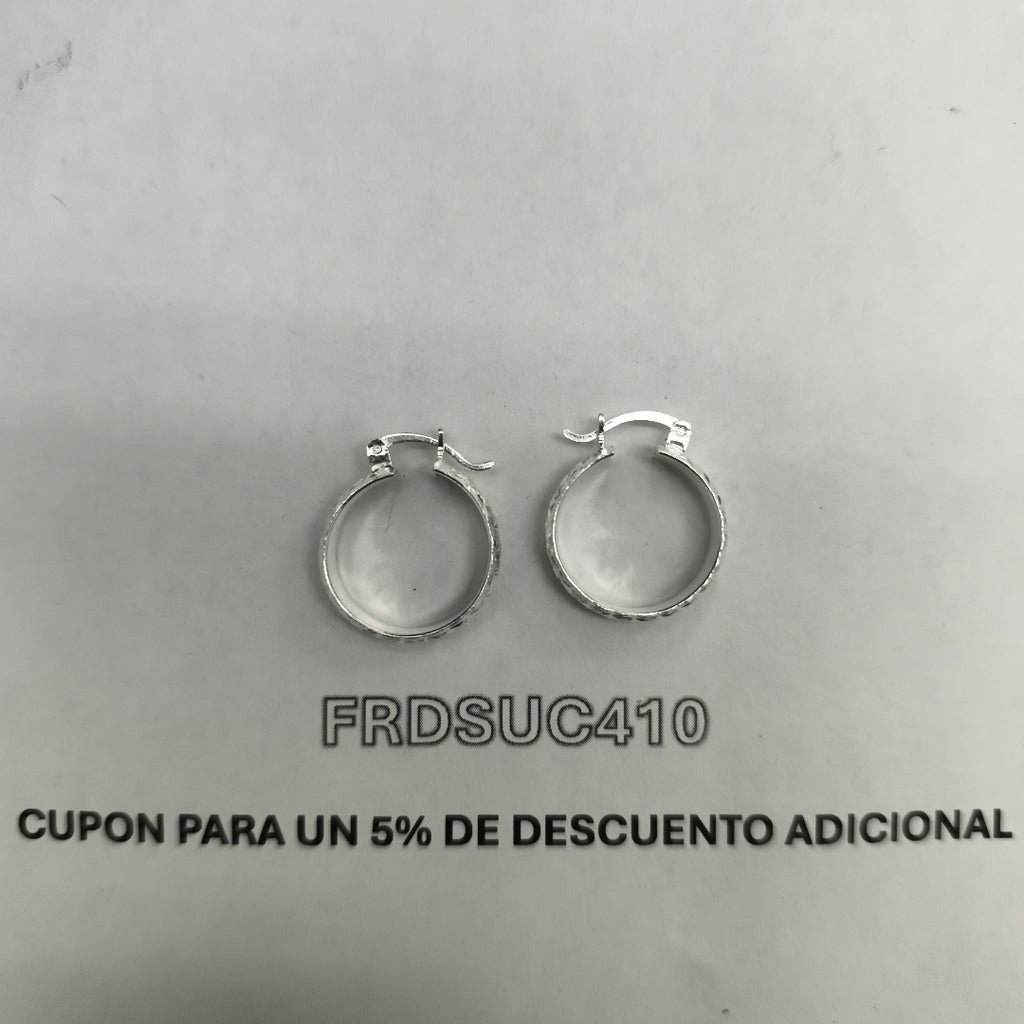 PAR ARRACADAS FACETADAS PLATA .925 3.4 GR (NUEVO)