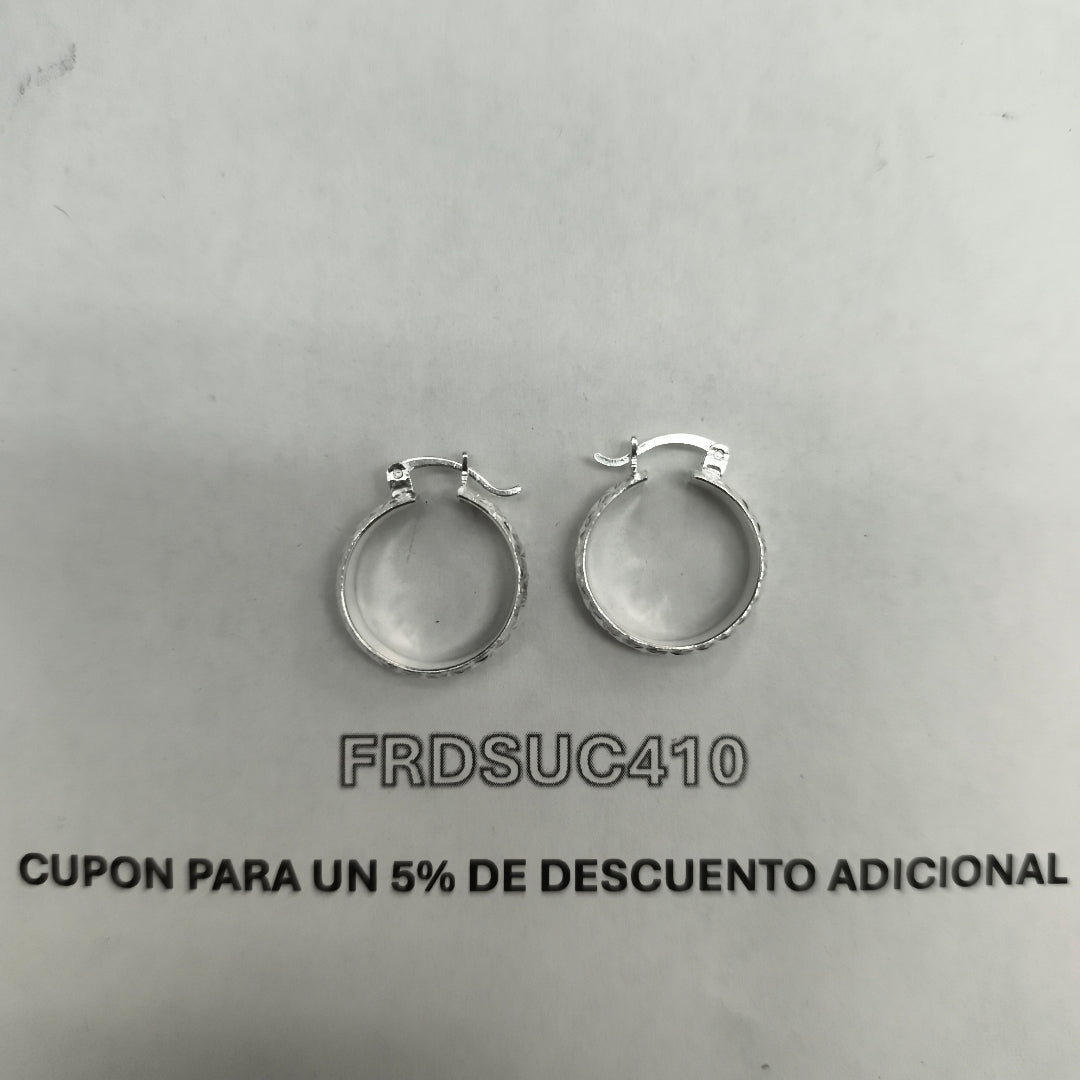 PAR ARRACADAS FACETADAS PLATA .925 3.4 GR (NUEVO)