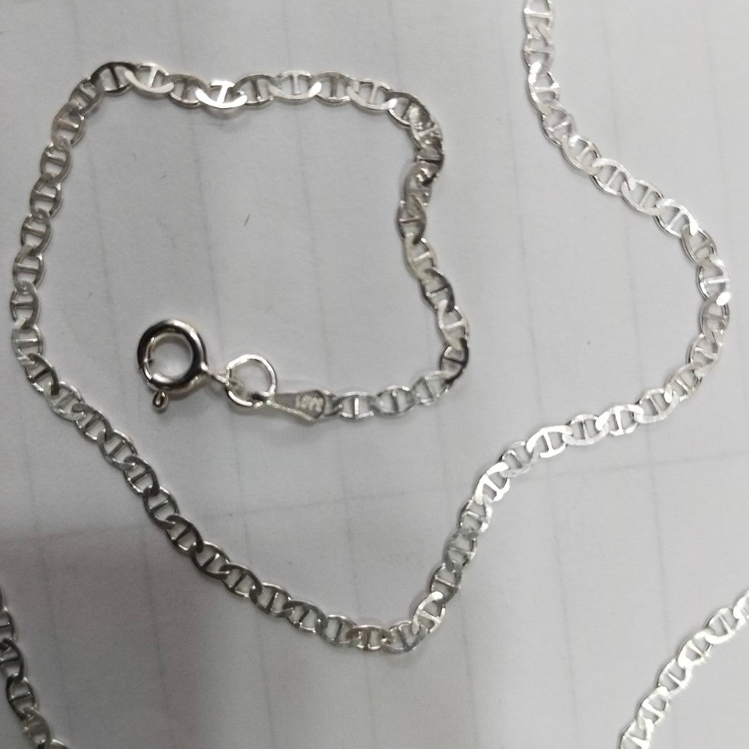 CADENA TEJIDO GUCHI PLATA .925 60 CM 3.8 GR (NUEVO)