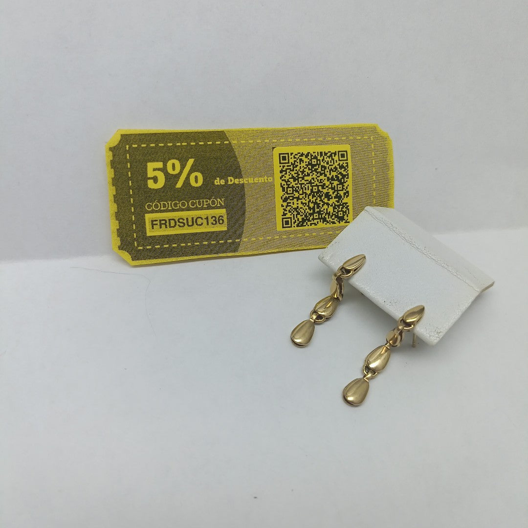 ARETES PAR ORO 14 K 3,00 GRMS (SEMINUEVO)