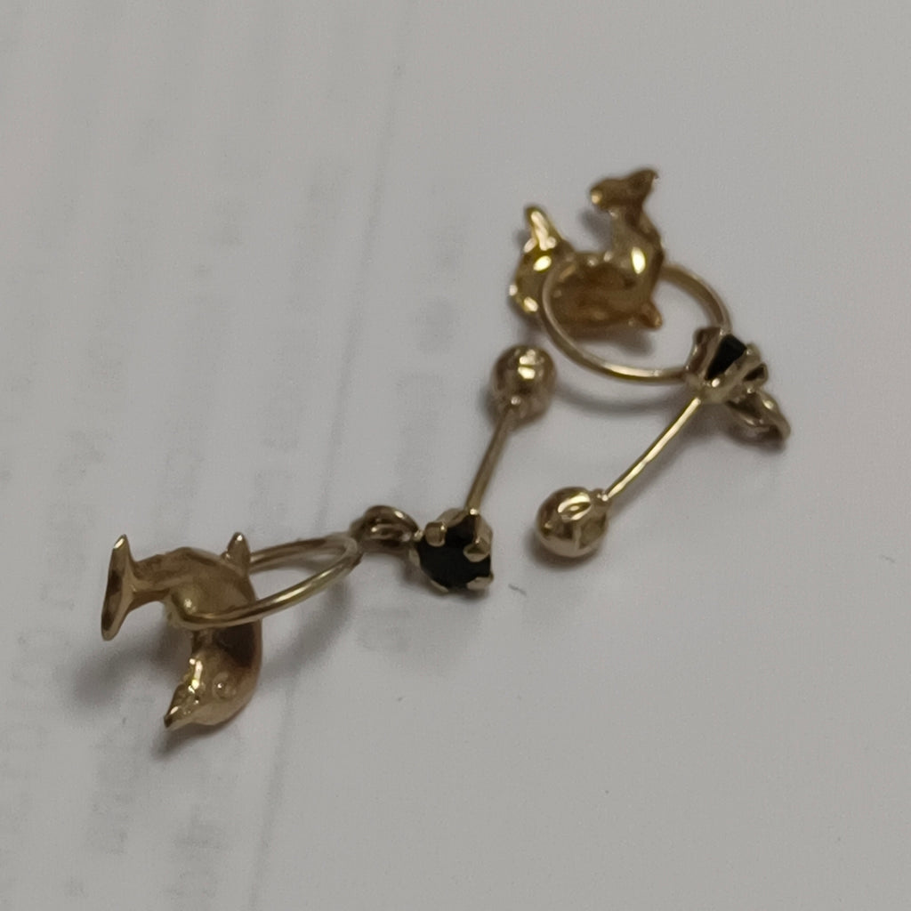 ARETES PAR ORO 14 K 0,70 GRMS (SEMINUEVO)