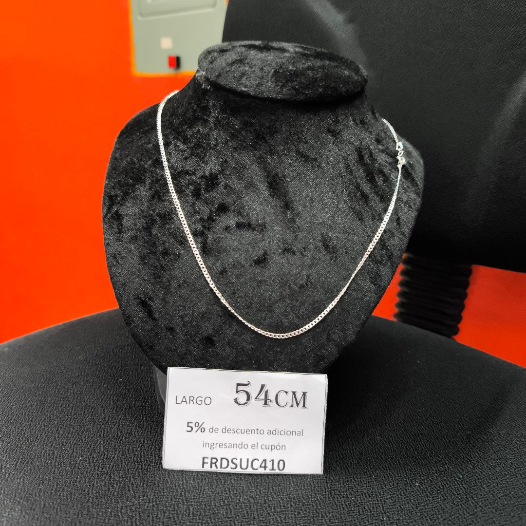 CADENA TEJIDO BARBADO PLATA .925 55 CM 4.9 GR (NUEVO)