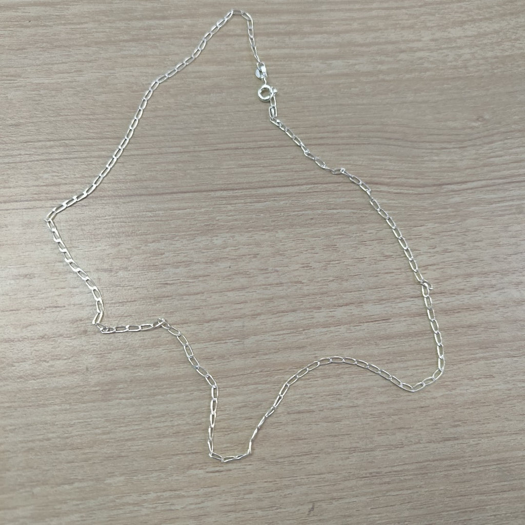 CADENA TEJIDO ESLABONES PLATA .925 50 CM 2.6 GR (NUEVO)