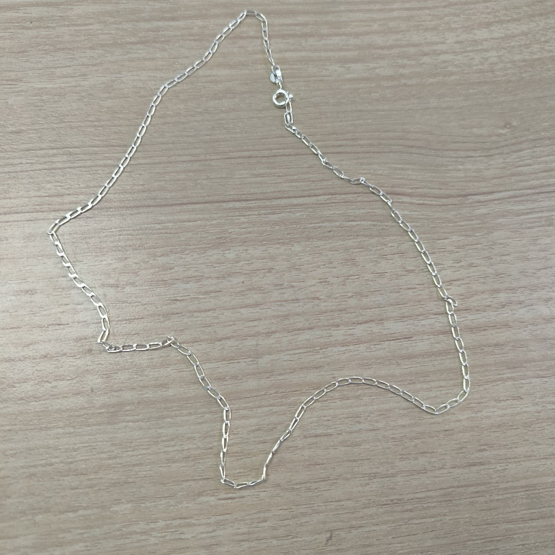 CADENA TEJIDO ESLABONES PLATA .925 50 CM 2.6 GR (NUEVO)