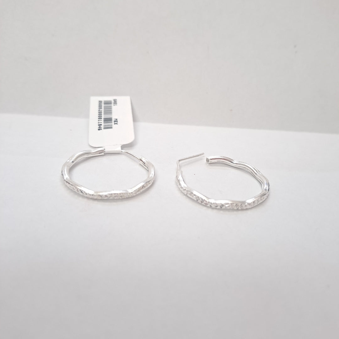 PAR ARRACADAS LABRADAS PLATA .925 2.6 GR (NUEVO)