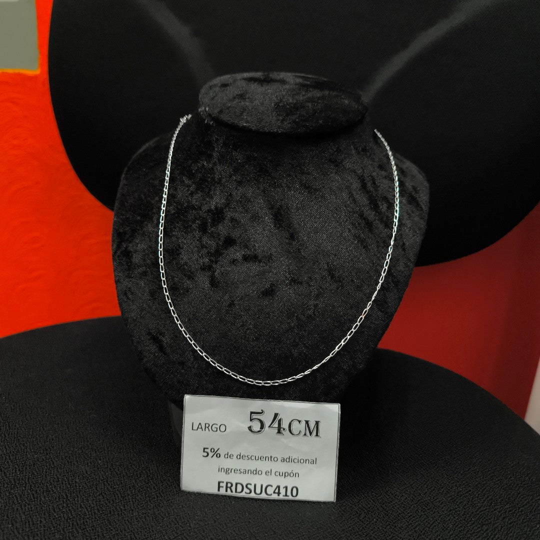 CADENA TEJIDO ESLABONES PLATA .925 55 CM 2.9 GR (NUEVO)