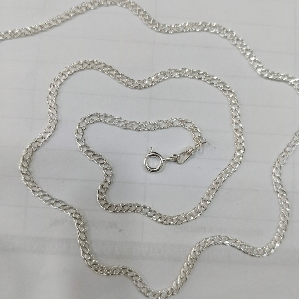 CADENA TEJIDO ESLABONES PLATA .925 55 CM 4 GR (NUEVO)