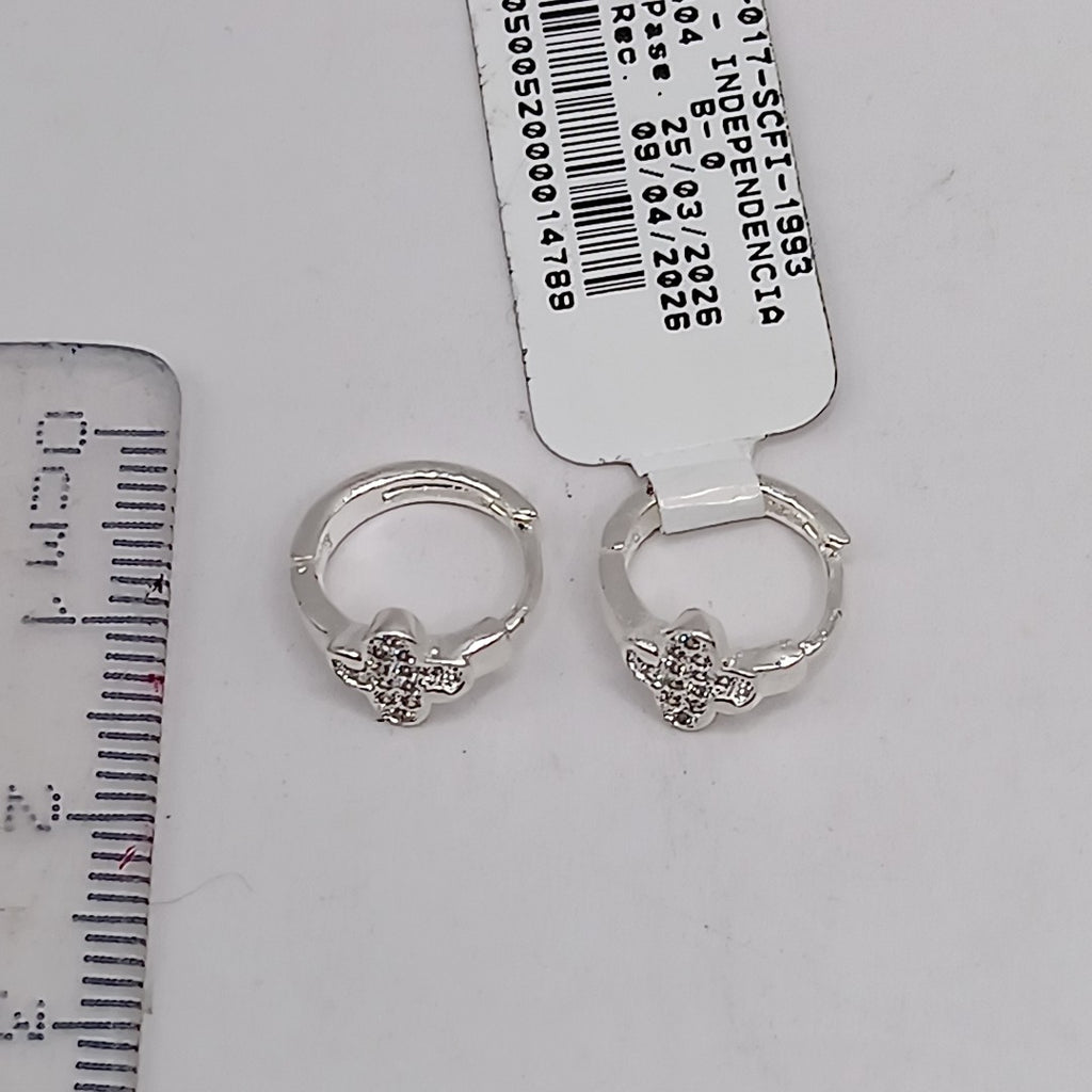 ARRACADAS C/CIRCONIAS PLATA .925 1.9 GR (NUEVO)