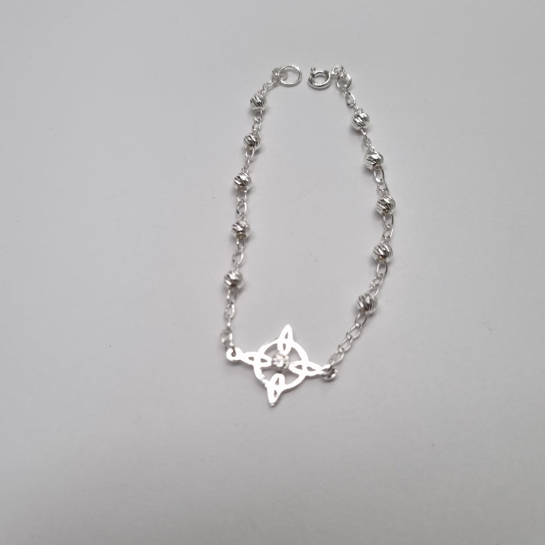 PULSERA TEJIDO ESPECIAL PLATA .925 18 CM 2.9 GR (NUEVO)