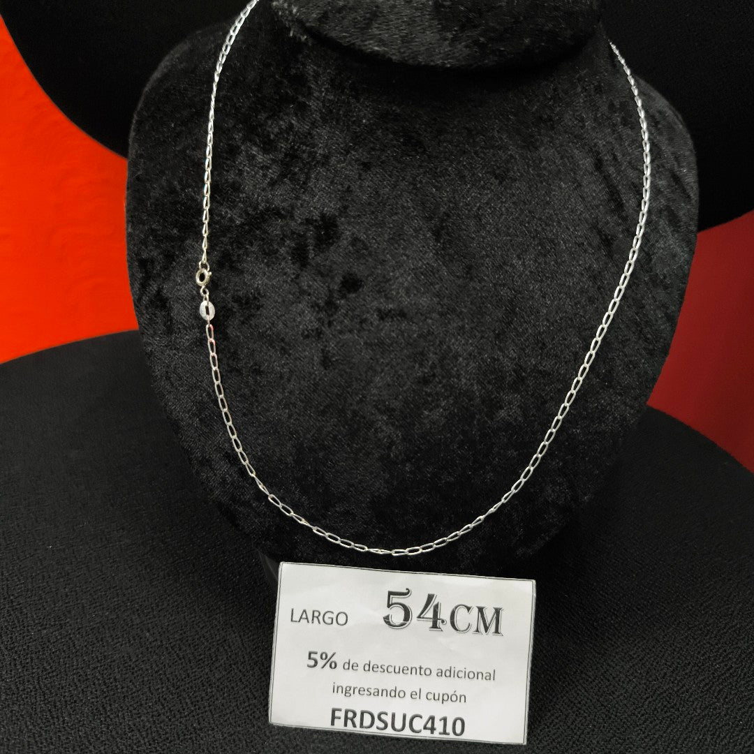 CADENA TEJIDO ESLABONES PLATA .925 55 CM 2.9 GR (NUEVO)