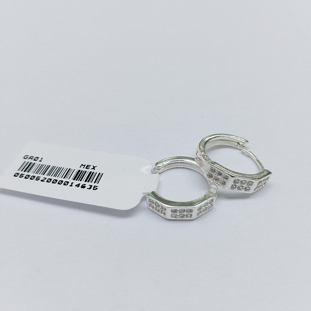 ARRACADAS C/CIRCONIAS PLATA .925 2.5 GR (NUEVO)