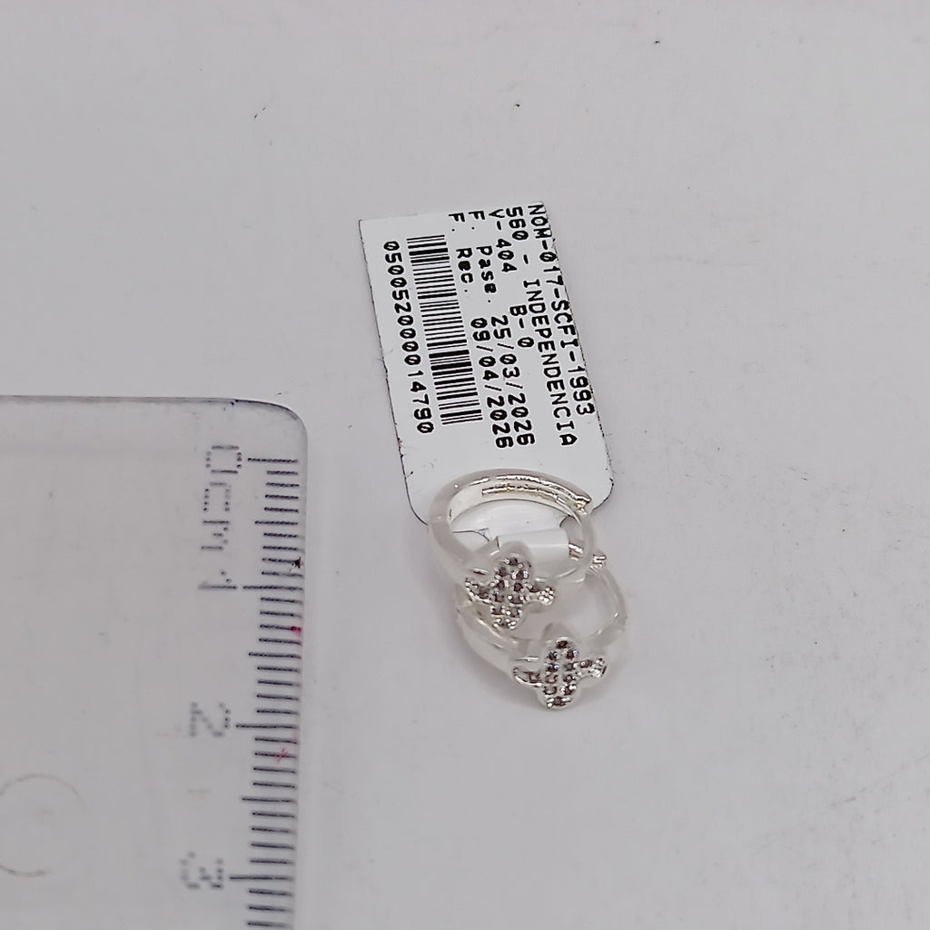 ARRACADAS C/CIRCONIAS PLATA .925 1.9 GR (NUEVO)
