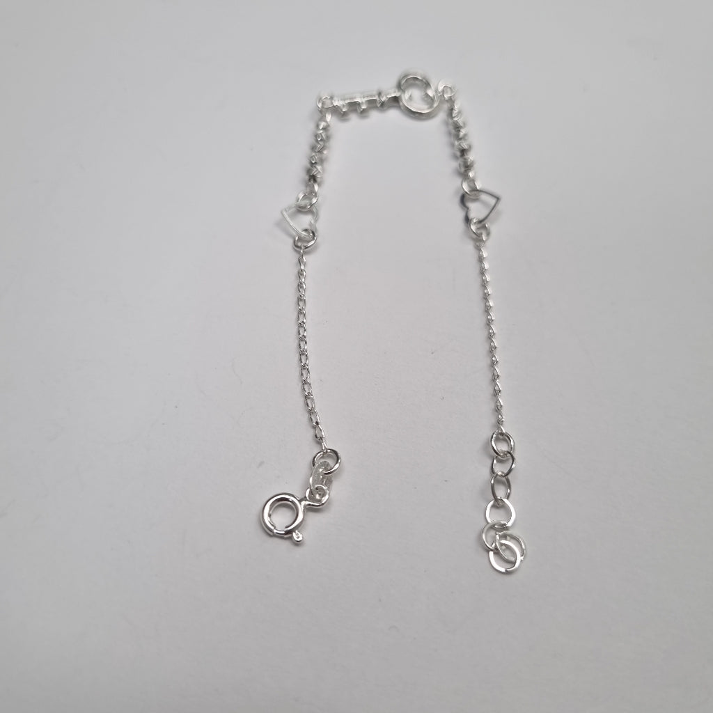 PULSERA TEJIDO LLAVE PLATA .925 18 CM 2.3 GR (NUEVO)
