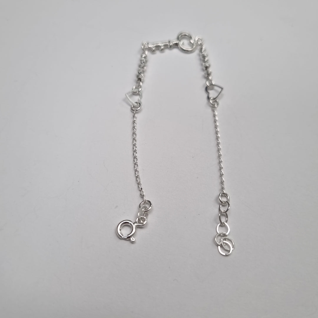 PULSERA TEJIDO LLAVE PLATA .925 18 CM 2.3 GR (NUEVO)