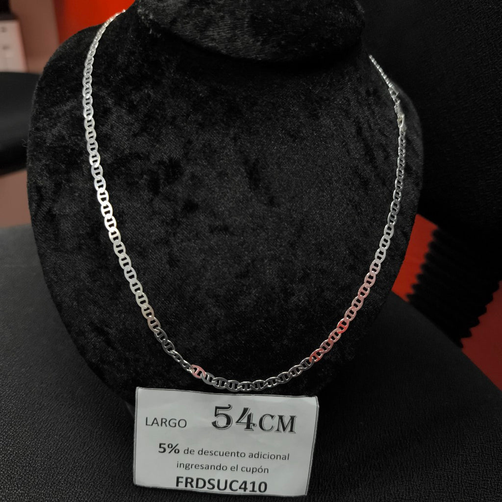 CADENA TEJIDO GUCHI PLATA .925 55 CM 11.6 GR (NUEVO)