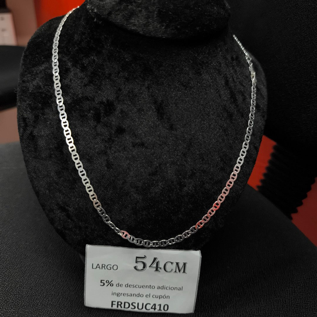 CADENA TEJIDO GUCHI PLATA .925 55 CM 11.6 GR (NUEVO)