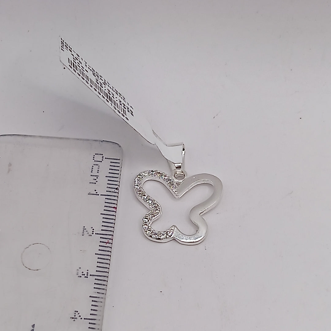 DIJE MARIPOSA C/CIRCONIAS PLATA .925 2.3 GR (NUEVO)