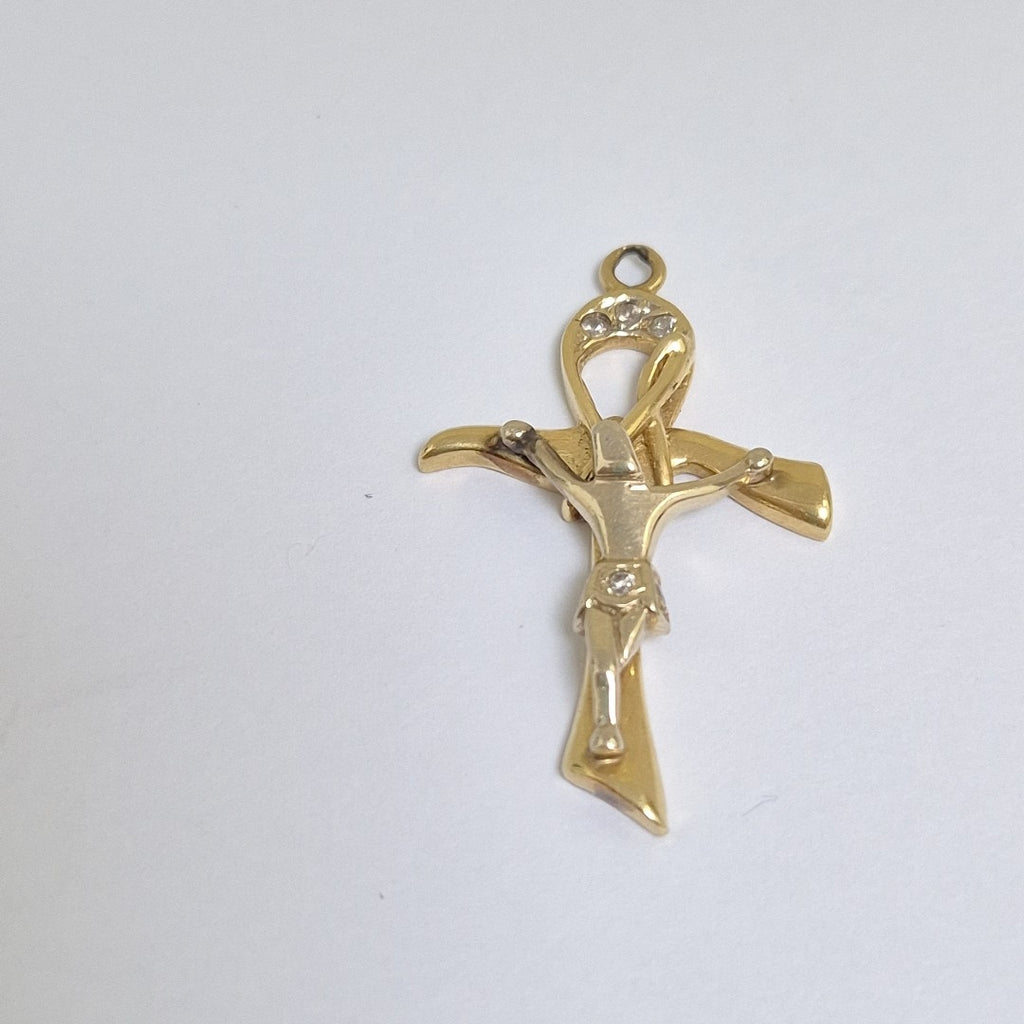 CRUCIFIJO ORO,RODIADO 14 K 6,10 GRMS (SEMINUEVO)