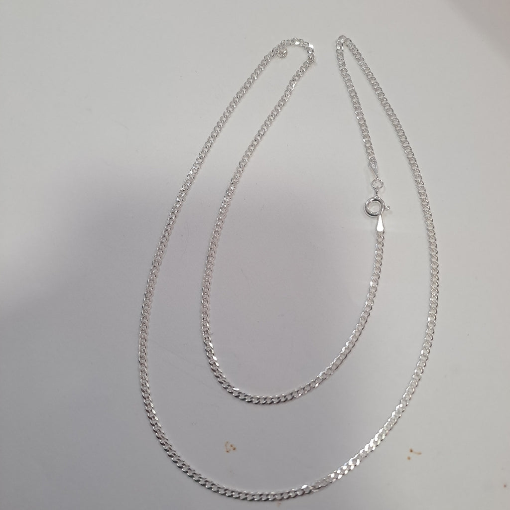 CADENA TEJIDO BARBADO PLATA .925 60 CM 5.6 GR (NUEVO)