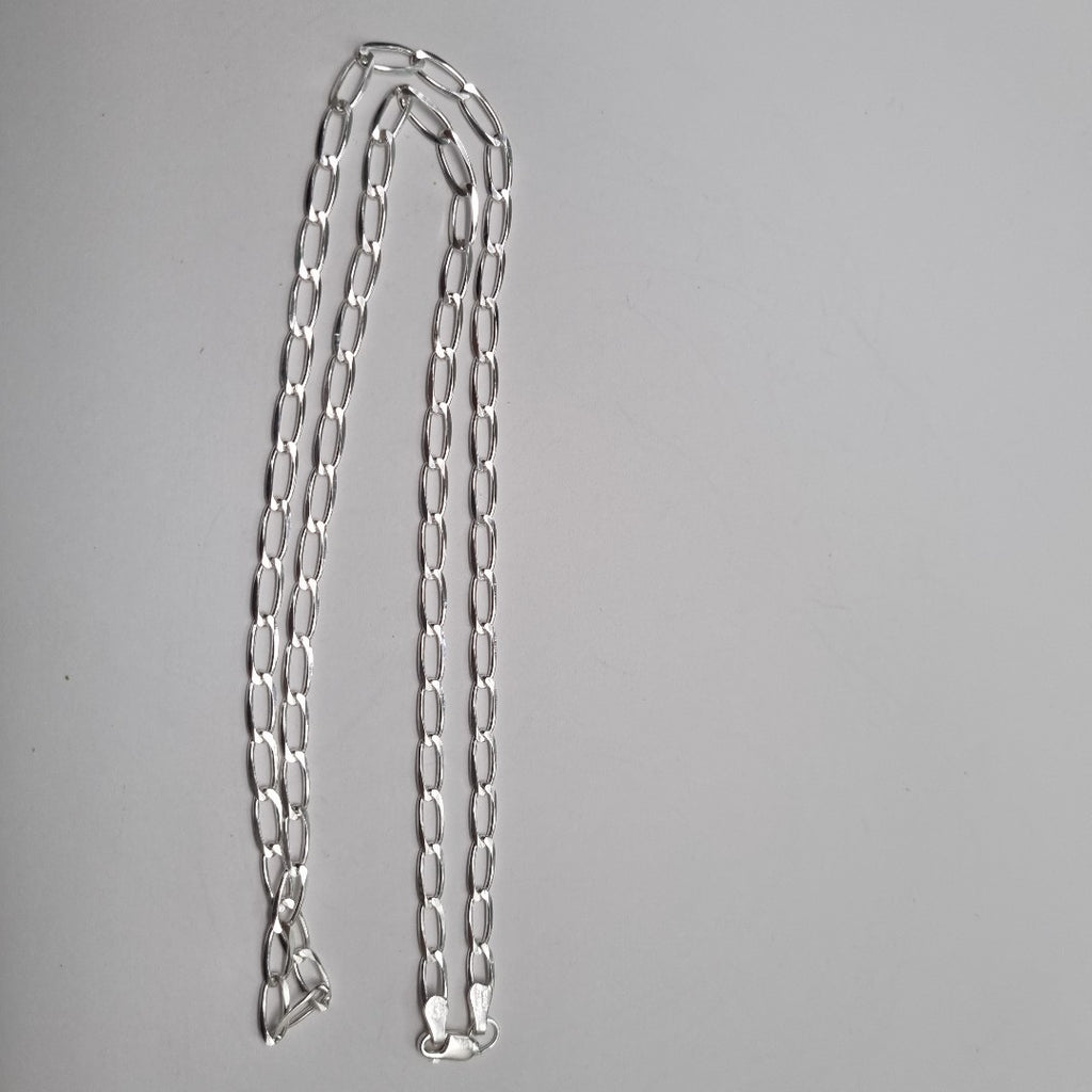 CADENA TEJIDO ESLABONES PLATA .925 60 CM 10.8 GR (NUEVO)