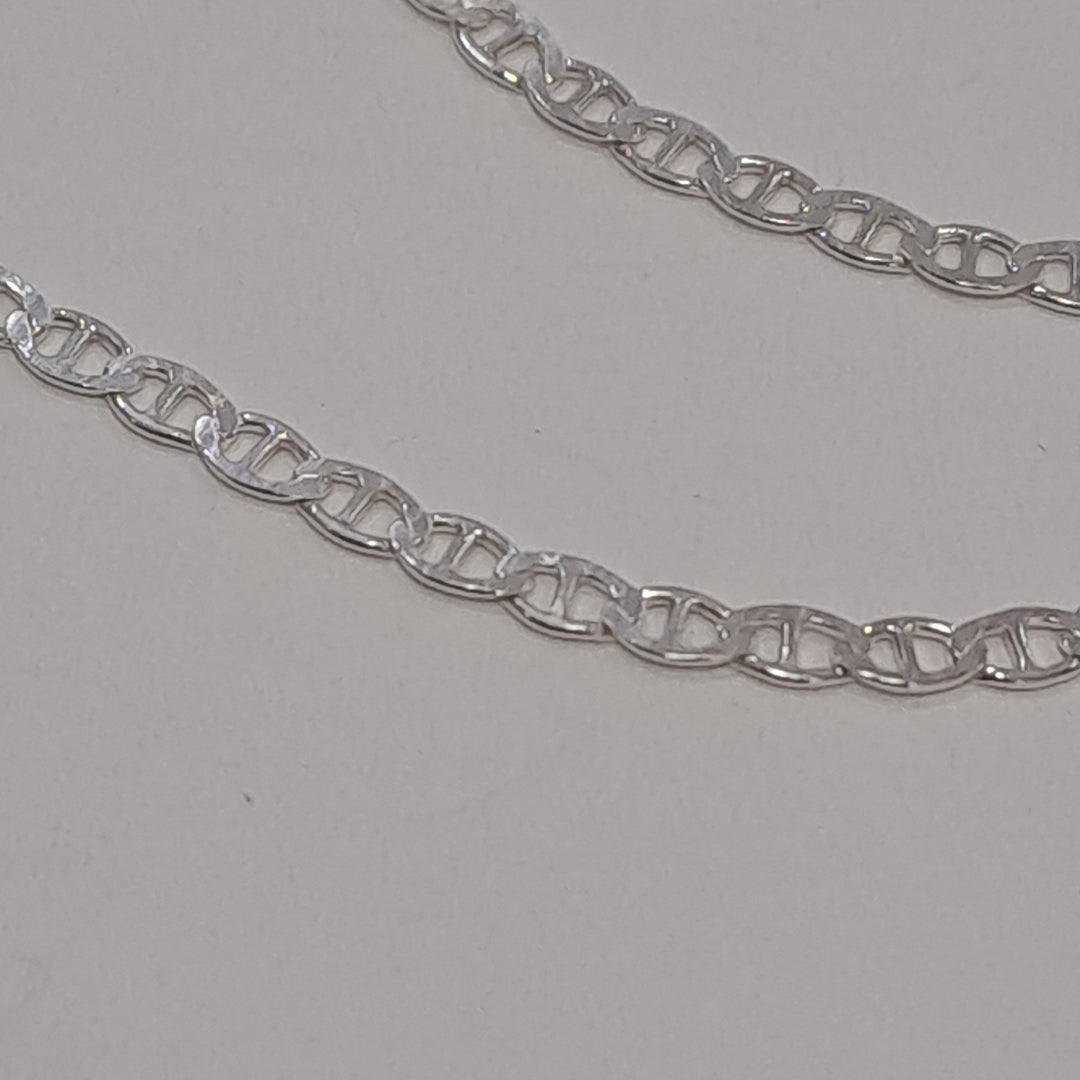 CADENA TEJIDO GUCHI PLATA .925 60 CM 3.8 GR (NUEVO)