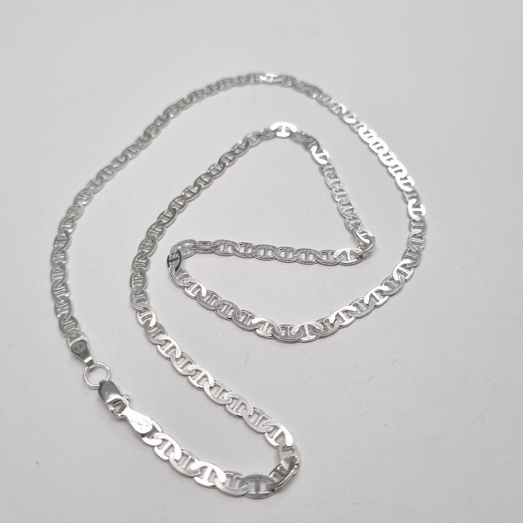 CADENA TEJIDO GUCHI PLATA .925 55 CM 13.2 GR (NUEVO)