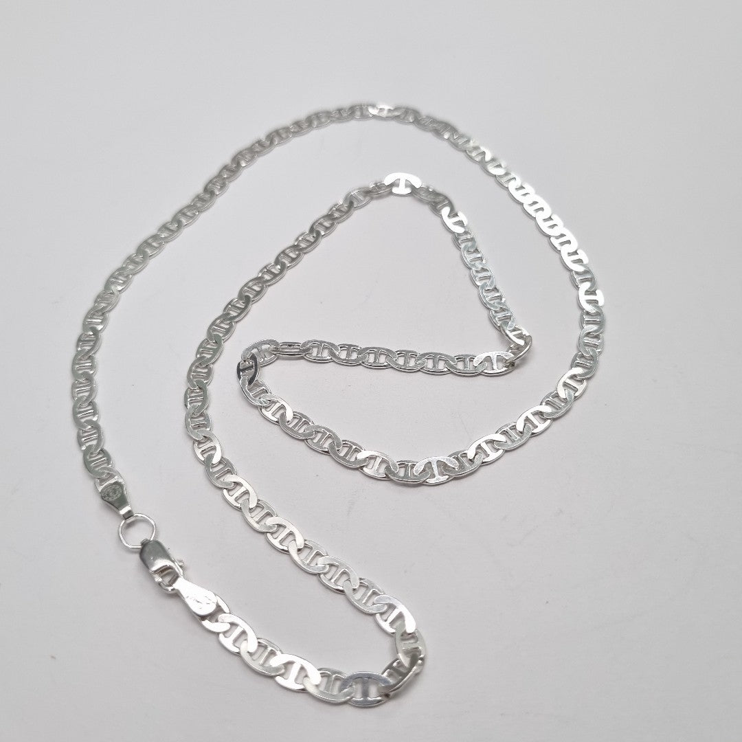 CADENA TEJIDO GUCHI PLATA .925 55 CM 13.2 GR (NUEVO)