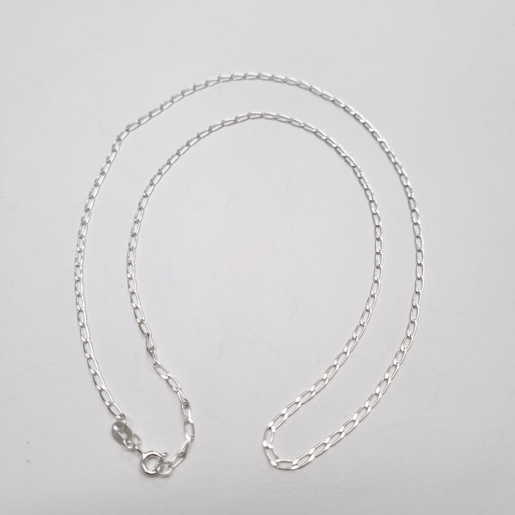 CADENA TEJIDO ESLABONES PLATA .925 55 CM 2.9 GR (NUEVO)