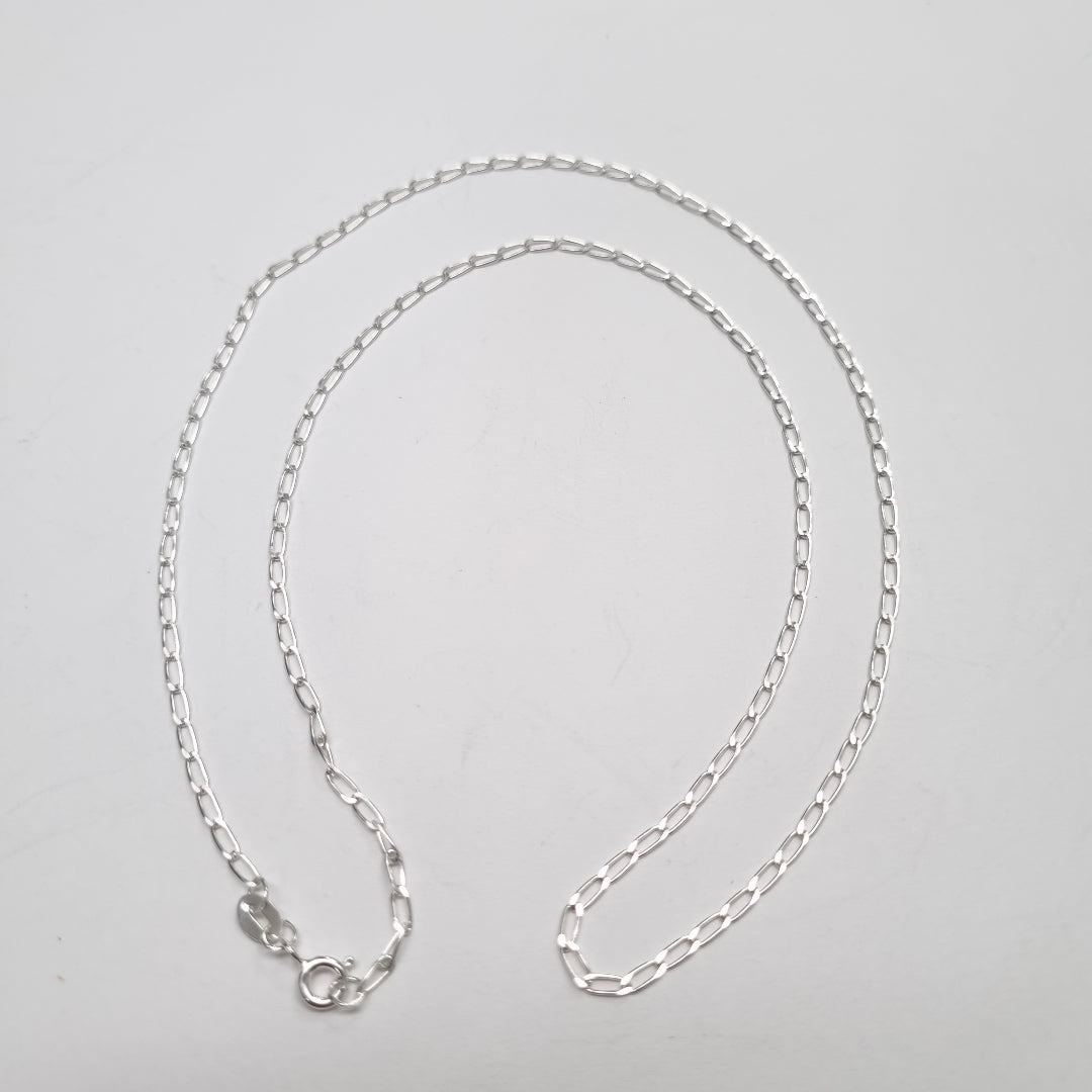 CADENA TEJIDO ESLABONES PLATA .925 55 CM 2.9 GR (NUEVO)