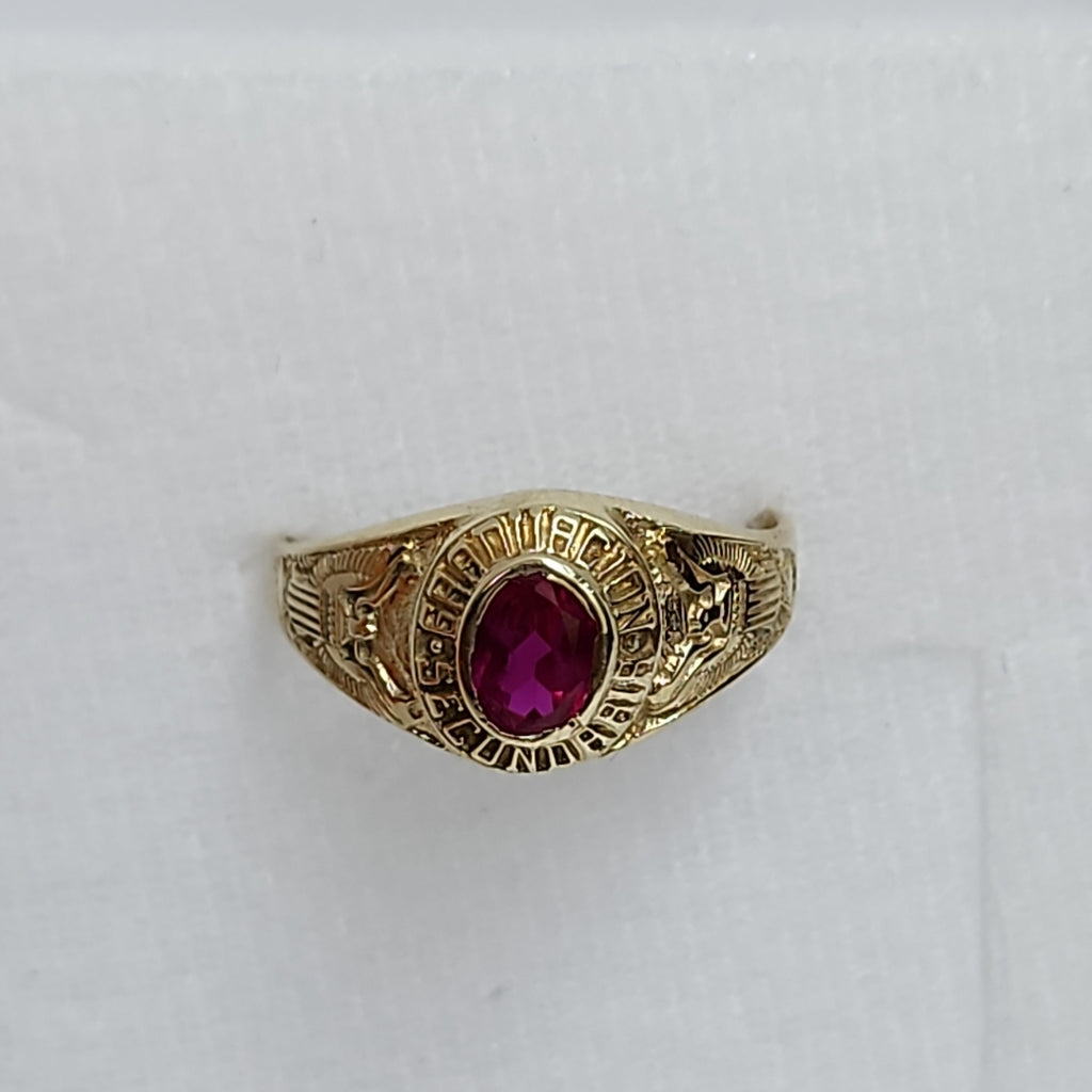 ANILLO DE GRADUACIÓN ORO 10 K 2,60 GRMS (SEMINUEVO)