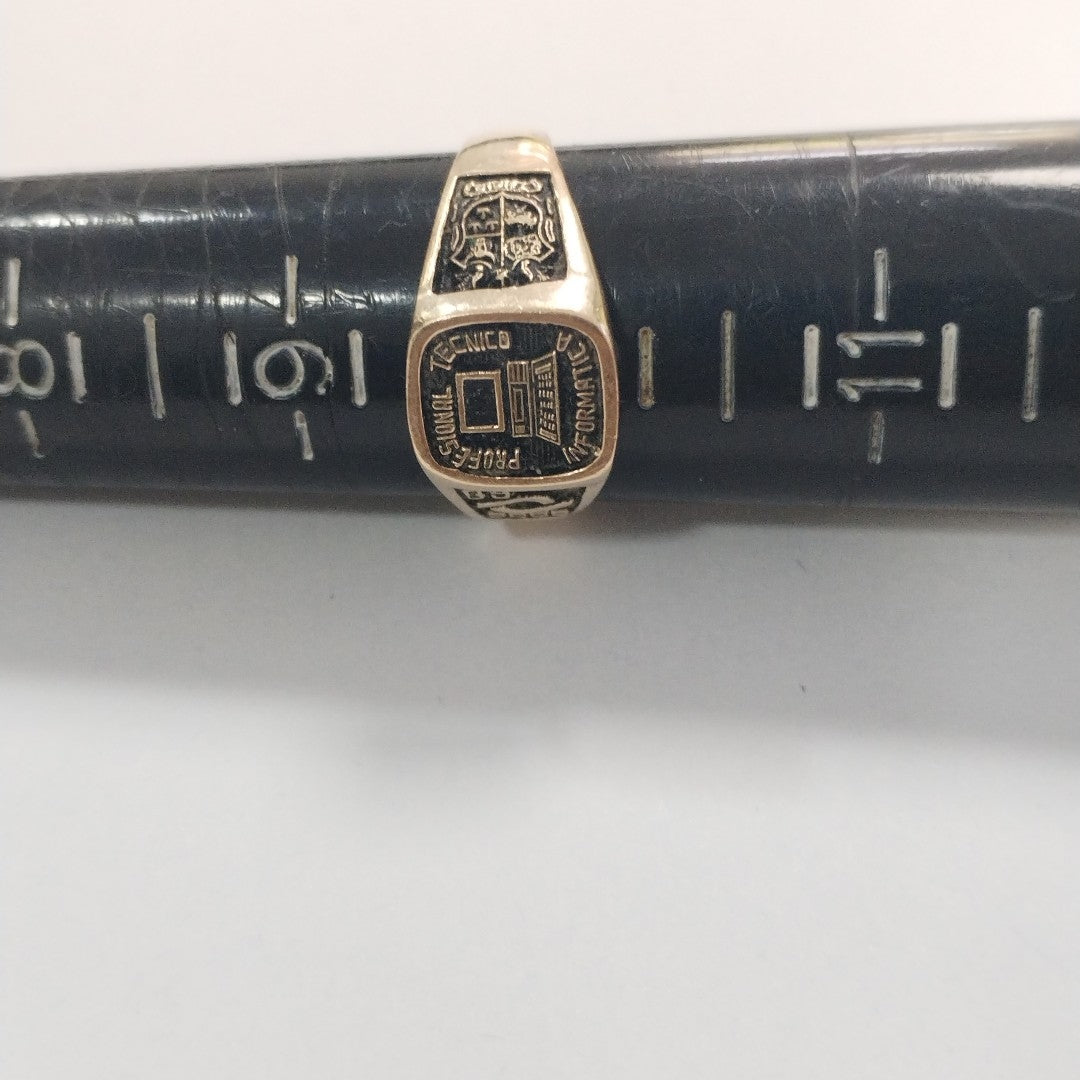 ANILLO DE GRADUACIÓN ORO 8 K 6 GRMS (SEMINUEVO)