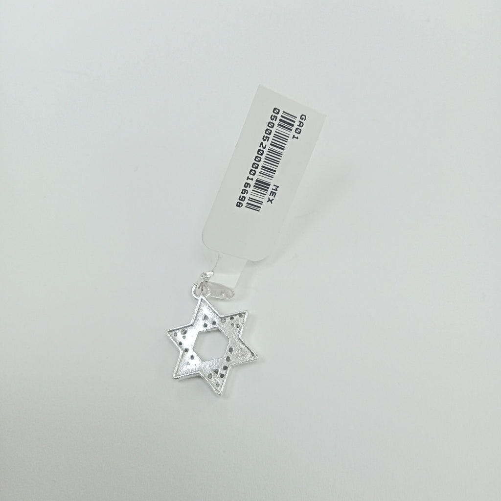 DIJE ESTRELLA DE DAVID C/CIRCONIAS PLATA .925 2.6 GR (NUEVO)