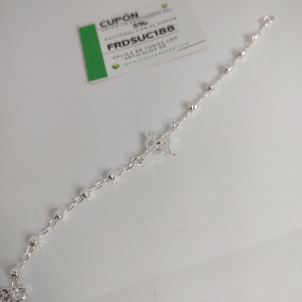 PULSERA TEJIDO ESPECIAL PLATA .925 18 CM 2.8 GR (NUEVO)