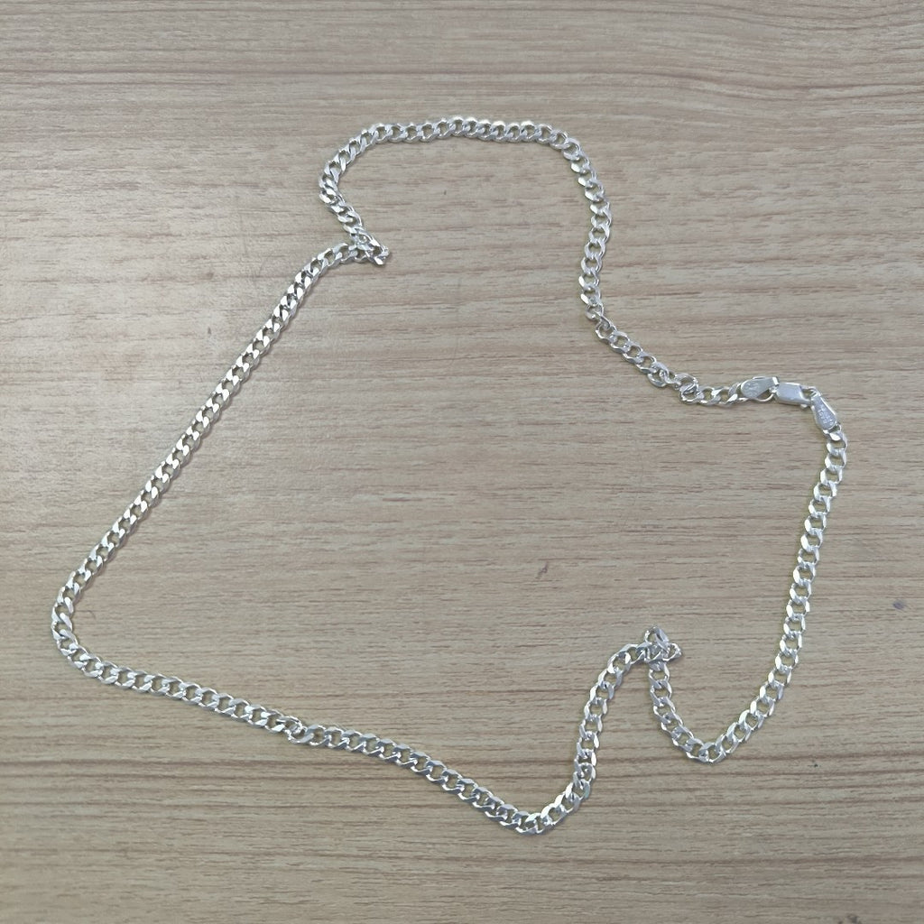 CADENA TEJIDO BARBADO PLATA .925 55 CM 12.9 GR (NUEVO)