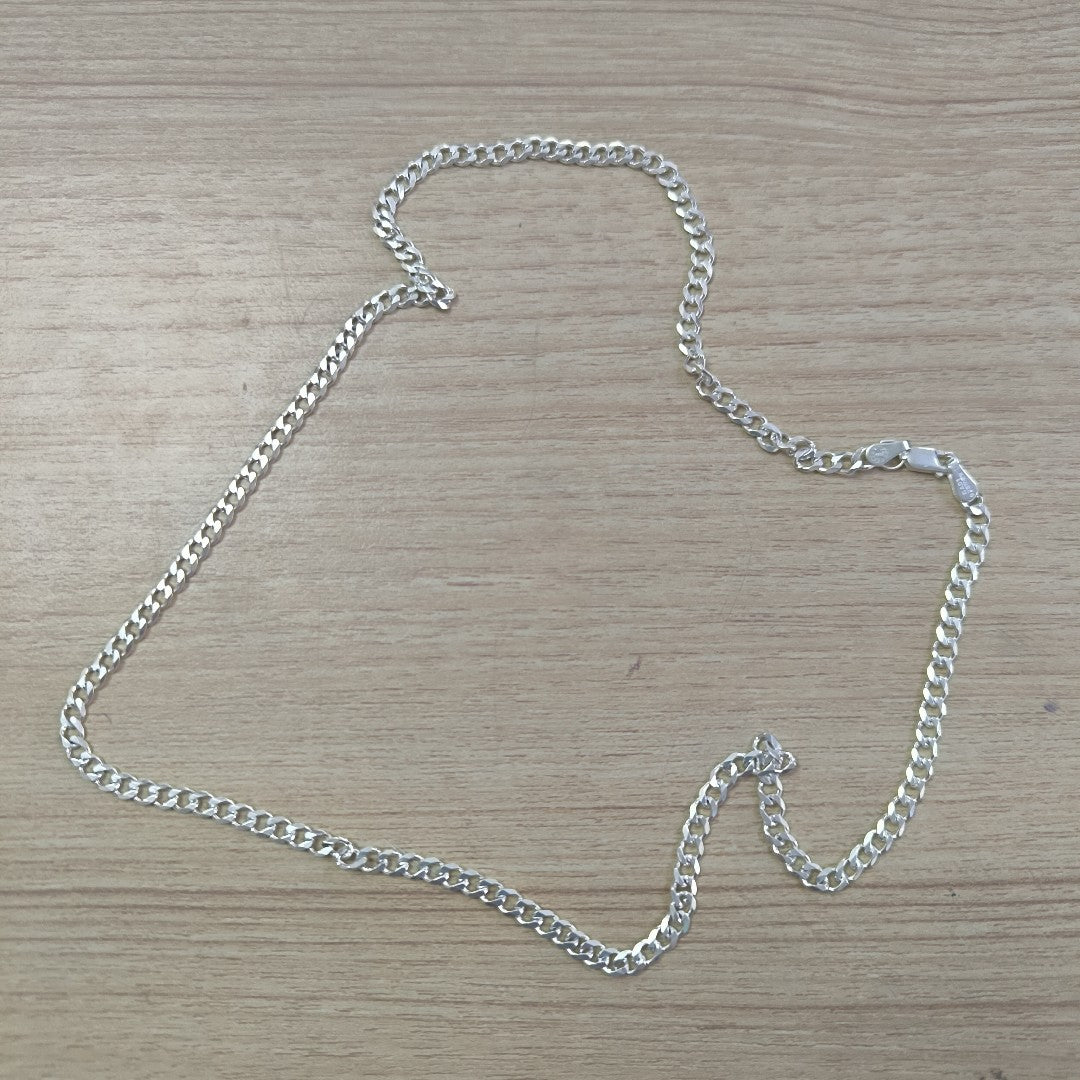 CADENA TEJIDO BARBADO PLATA .925 55 CM 12.9 GR (NUEVO)