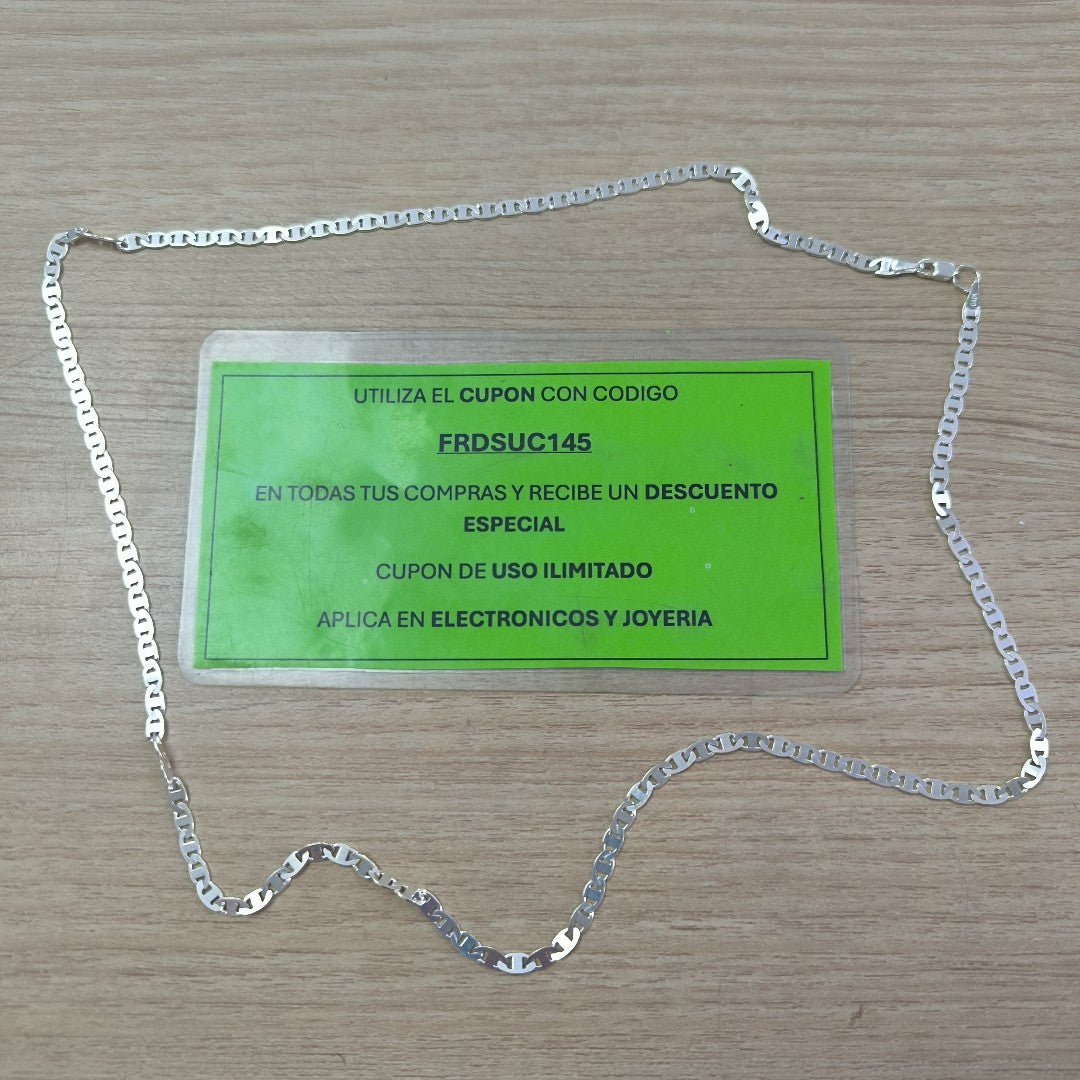 CADENA TEJIDO GUCHI PLATA .925 60 CM 9.9 GR (NUEVO)