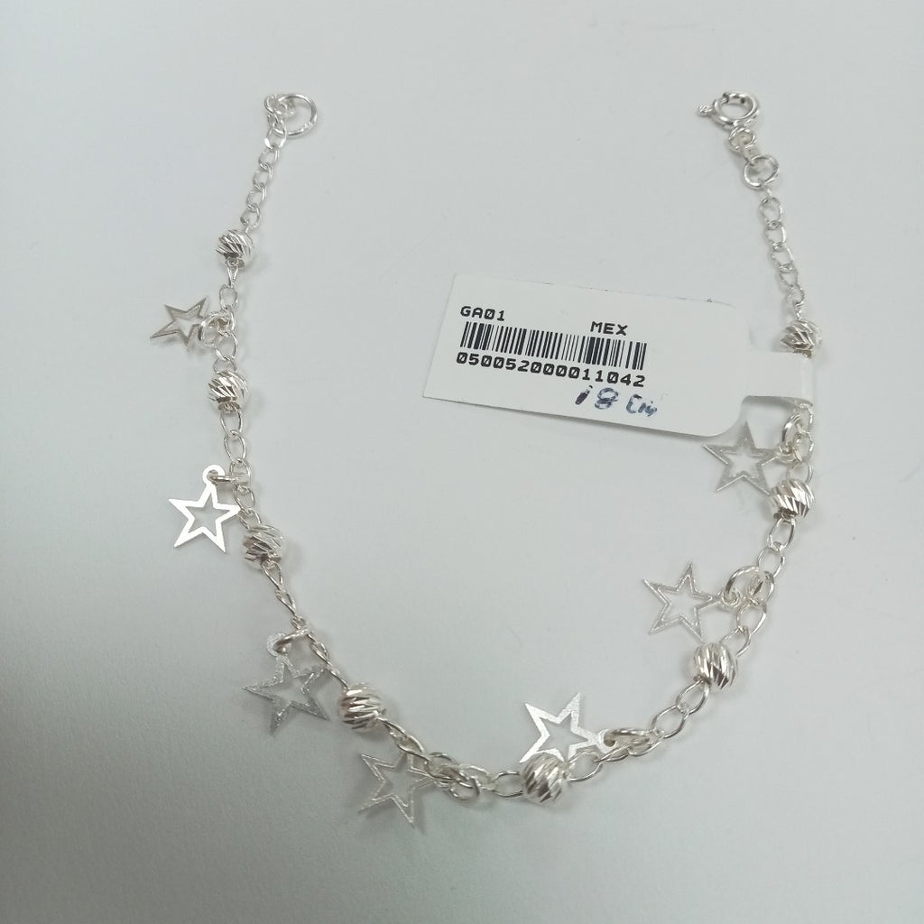 PULSERA TEJIDO ESPECIAL PLATA .925 18 CM 2.9 GR (NUEVO)