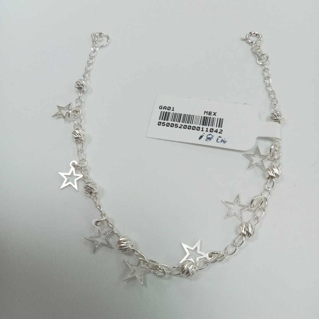 PULSERA TEJIDO ESPECIAL PLATA .925 18 CM 2.9 GR (NUEVO)