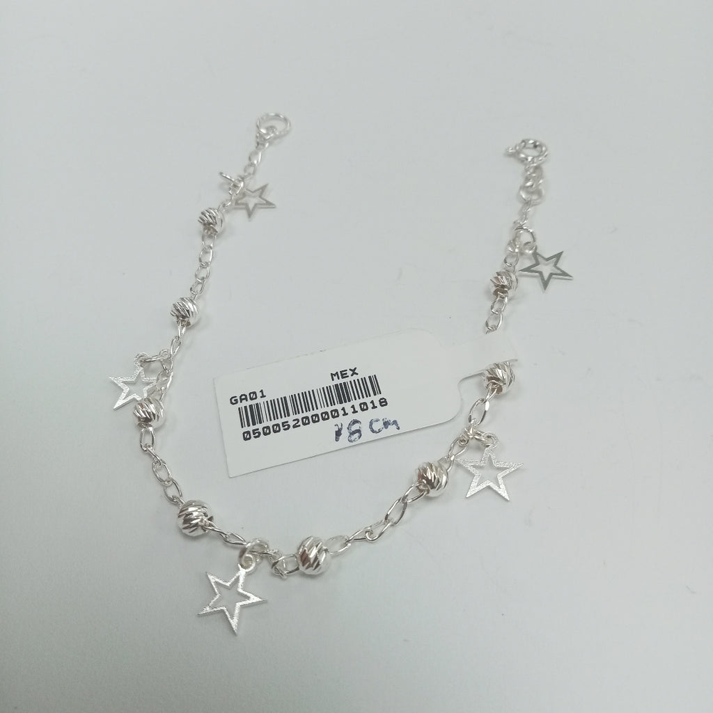 PULSERA TEJIDO ESPECIAL PLATA .925 18 CM 2.7 GR (NUEVO)