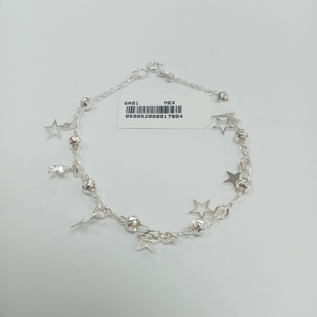 PULSERA TEJIDO ESPECIAL PLATA .925 18 CM 3.1 GR (NUEVO)
