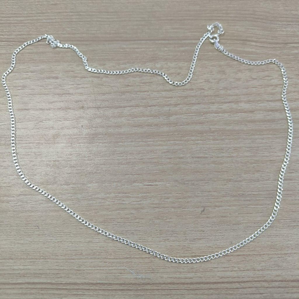 CADENA TEJIDO BARBADO PLATA .925 60 CM 5.5 GR (NUEVO)