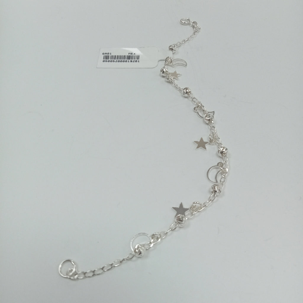 PULSERA TEJIDO TEJIDO ESPECIAL PLATA .925 18 CM 3.1 GR (NUEVO)